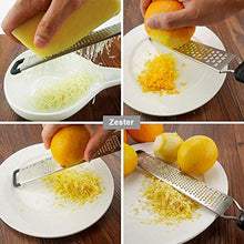 Carica l'immagine nel visualizzatore di Gallery, LEMCASE Zester, Grattugia in Acciaio Inox - Formaggio, Limone, Verdura -... - Ilgrandebazar