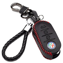 Carica l'immagine nel visualizzatore di Gallery, Cover Guscio Custodia in Pelle con Portachiavi per Chiave Alfa Romeo Mito...