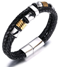 Carica l'immagine nel visualizzatore di Gallery, Halukakah ● Onore ● Bracciale Uomo in Vera Pelle Cuoio con Perline in... - Ilgrandebazar