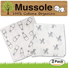 Carica l'immagine nel visualizzatore di Gallery, Mussola Neonato Cotone Bio, Multiuso, Copertina Per Passeggino,...