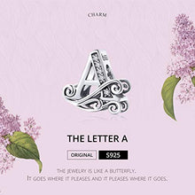 Carica l'immagine nel visualizzatore di Gallery, Bamoer Charm con lettera dell'alfabeto dalla A alla Z, per Letter A - Ilgrandebazar