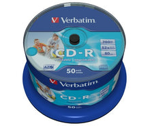 Carica l'immagine nel visualizzatore di Gallery, Verbatim CD-R 80MIN Datalife PLUS Printable - Confezione da 50