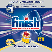 Carica l'immagine nel visualizzatore di Gallery, Finish Pastiglie Lavastoviglie Quantum Max, Limone, 120 Tabs - Ilgrandebazar