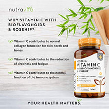 Carica l'immagine nel visualizzatore di Gallery, Vitamina C 1000mg con Bioflavonoidi e Rosa Canina - Fortificana e Rafforza...