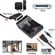 Carica l'immagine nel visualizzatore di Gallery, AMANKA Convertitore da SCART a HDMI Adattatore Audio Stereo HD Scart a - Ilgrandebazar