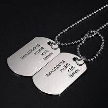 Carica l'immagine nel visualizzatore di Gallery, OIDEA Collana Dog Tag Uomo Militare Lega con Pendente Argento - Ilgrandebazar
