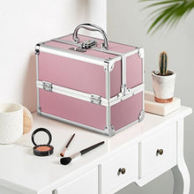 Carica l'immagine nel visualizzatore di Gallery, AMASAVA Beauty Case da Viaggio,Custodia per trucco portatile, valigia Rosa