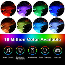 Carica l'immagine nel visualizzatore di Gallery, Illuminazione LED per interni –Trongle lampada auto, 48LED, striscia di...
