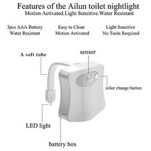 Carica l'immagine nel visualizzatore di Gallery, Luce WC per Bagno，Lampada Notturne Bagno Led Batteria con Sensore di... - Ilgrandebazar