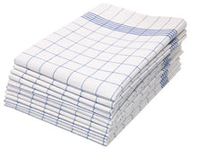 Carica l'immagine nel visualizzatore di Gallery, ZOLLNER 10 Strofinacci A Quadretti Bianchi E Blu, 50x70 cm, in 10 Set, Blu