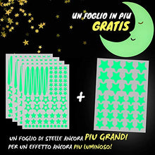 Carica l'immagine nel visualizzatore di Gallery, Stelle Adesive Fluorescenti e Grande Luna | Nuovo Set di 328 Pezzi Stickers...