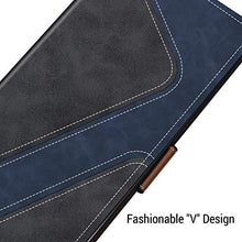 Carica l'immagine nel visualizzatore di Gallery, MOBESV Custodia Xiaomi Redmi Note 9, Cover a Libro Nero/Blu