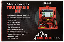 Carica l'immagine nel visualizzatore di Gallery, Boulder Tools, robusto kit di riparazione pneumatici, set da 56 pezzi per... - Ilgrandebazar