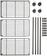 Carica l'immagine nel visualizzatore di Gallery, AmazonBasics - Scaffalatura a 3 ripiani, su rotelle, Nero - Ilgrandebazar