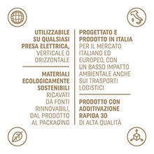Carica l'immagine nel visualizzatore di Gallery, Supporto compatto ECHO DOT per PRESA ITALIANA. Cavo nascosto, NO VITI o Nero