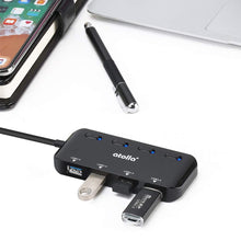 Carica l'immagine nel visualizzatore di Gallery, Atolla Hub USB 3.0 4 Porte Super Sottile per Trasmissione Dati Alta... - Ilgrandebazar
