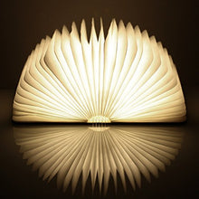 Carica l'immagine nel visualizzatore di Gallery, Lixada Libro Lampada Luce LED di legno Pieghevole Luci Booklight Bianco Caldo - Ilgrandebazar