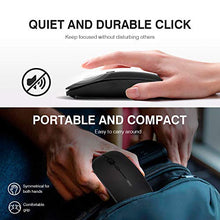Carica l'immagine nel visualizzatore di Gallery, INPHIC Mouse Wireless Ricaricabile, Ottico Mini Silenzioso Nero magico