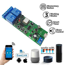Carica l'immagine nel visualizzatore di Gallery, Newgoal WiFi Relè jog momentaneo/Interruttore autobloccante Modulo Dc2-ew
