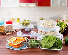 Carica l'immagine nel visualizzatore di Gallery, Set di contenitori per alimenti in vetro - 18 pezzi (9 + 9...
