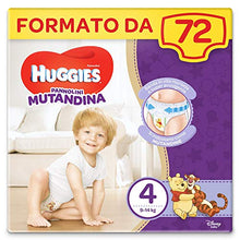 Carica l'immagine nel visualizzatore di Gallery, Huggies Pannolino Mutandina, Taglia 4 (9-14 Kg), 2 Pacchi da 36 Pezzi