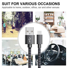 Carica l'immagine nel visualizzatore di Gallery, GERETIN Cavo USB Type-C [3 Pezzi,1m+2m+2m] C Nylon GrigioNero