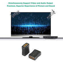 Carica l'immagine nel visualizzatore di Gallery, J&amp;D HDMI Coupler Adapter, 2-Pack Placcato Oro Femmina a 4K