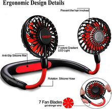 Carica l'immagine nel visualizzatore di Gallery, YINSAN Ventilatore Portatile,Ventilatore Indossabile da Collo Ricaricabile...