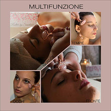 Carica l'immagine nel visualizzatore di Gallery, Derma Roller Quarzo Rosa 100% Trattamento Viso Rilassante Linfodrenante... - Ilgrandebazar