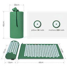 Carica l'immagine nel visualizzatore di Gallery, amzdeal Set Tappetino Agopressione, Include per Agopressione+ Verde grigio