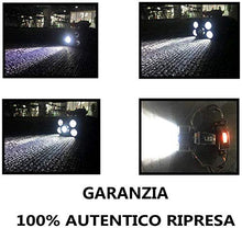 Carica l'immagine nel visualizzatore di Gallery, COOLEAD Torcia Frontale Zoomable 4 Modalità 5 LED Ricaricabile Black - Ilgrandebazar