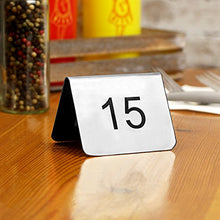 Carica l'immagine nel visualizzatore di Gallery, dine@drinkstuff - Set di numeri da tavolo in acciaio inox, per ristoranti e...