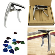 Carica l'immagine nel visualizzatore di Gallery, Gudotra Capotasto per Chitarra in lega di Zinco Leggera con 12 Pezzi argento - Ilgrandebazar