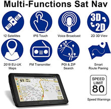 Carica l'immagine nel visualizzatore di Gallery, GPS Navigatore Satellitare Auto 7 Pollici Touch Screen, Avviso Traffico...