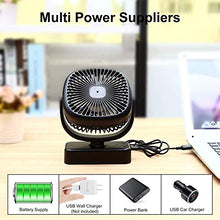 Carica l'immagine nel visualizzatore di Gallery, COMLIFE Ventilatore Portatile da Campeggio con Luce LED, 3 velocità,...