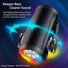 Carica l'immagine nel visualizzatore di Gallery, Cassa Bluetooth, COOCHEER Altoparlante Bluetooth Portatili 24W con Luce Nero