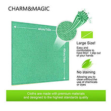 Carica l'immagine nel visualizzatore di Gallery, CHARM &amp; MAGIC Asciugamani In Microfibra Per Pulizia Super 40 x 40CM, Verdi - Ilgrandebazar
