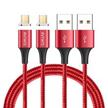 Carica l'immagine nel visualizzatore di Gallery, AVIWIS Magnetico Cavo Micro USB, [2Pezzi 1M] Nylon Connettore USB - Ilgrandebazar