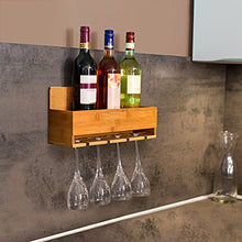 Carica l'immagine nel visualizzatore di Gallery, Relaxdays Scaffale Portabottiglie Vino con Porta Bicchieri Integrato per 4...