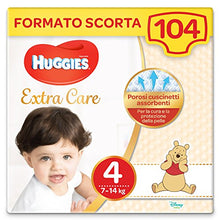 Carica l'immagine nel visualizzatore di Gallery, Huggies Pannolini Extra Care, Taglia 4 (7-14 Kg), Confezione da 104...