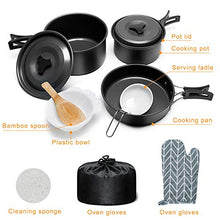 Carica l'immagine nel visualizzatore di Gallery, Keymao Campeggio Pentole, Camping Stoviglie Kit Cookware Kit...