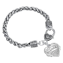 Carica l'immagine nel visualizzatore di Gallery, Lemegeton Argento Antico a Forma di Cuore Pendente Basket Grano Catena White - Ilgrandebazar