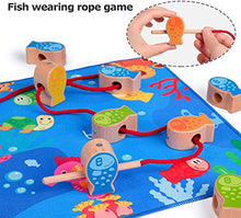 Carica l'immagine nel visualizzatore di Gallery, rolimate Gioco di Pesca Magnetico Giocattolo Impilabile in Legno, 4 1...