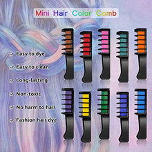 Carica l'immagine nel visualizzatore di Gallery, Capelli gesso pettine, 10 Colori Gessetti per temporanea 10pack - Ilgrandebazar