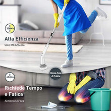 Carica l'immagine nel visualizzatore di Gallery, Homitt Spazzola per Pulizia,Spin Scrubber con 4 testine Regolabili e Bianco - Ilgrandebazar