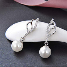 Carica l'immagine nel visualizzatore di Gallery, Orecchini di perle da donna in argento sterling 925, perla orecchini...