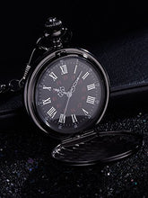 Carica l'immagine nel visualizzatore di Gallery, Orologio da Tasca al Quarzo per Regalo del Marito, Custodia E Quadrante Nero - Ilgrandebazar