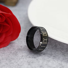 Carica l'immagine nel visualizzatore di Gallery, BESTEEL Gioielli Acciaio Inossidabile Numeri Romani Anello Uomo Donna Nero,... - Ilgrandebazar