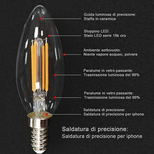 Carica l'immagine nel visualizzatore di Gallery, EXTRASTAR Filamento LED E14, 4W Equivalenti a 35W, C35 E14 3000K-12 Pezzi - Ilgrandebazar