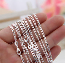Carica l'immagine nel visualizzatore di Gallery, Catena barbazzale in argento sterling 925 spessa 2 mm e lunga 40cm; 45cm;... - Ilgrandebazar